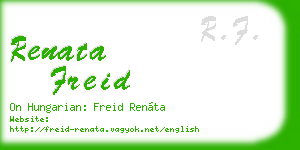 renata freid business card